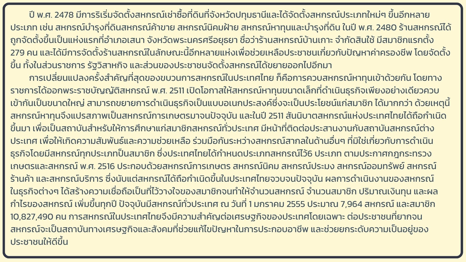4ประวัติการสหกรณ์ในประเทศไทย