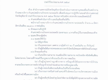 รับสมัครพนักงานจ้างเหมา ตำแหน่งพนักงานรักษาความปลอดภัย พารามิเตอร์รูปภาพ 1